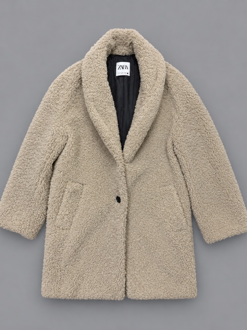 ZARA Teddy Sherpa Coat – XS